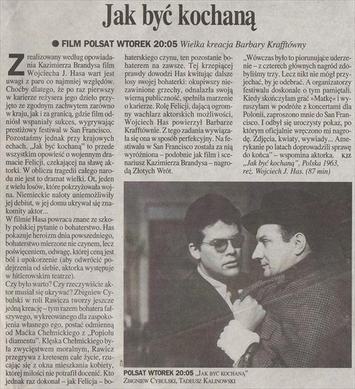 J - Jak być kochaną 1963, reż. Wojciech J. Has Zbigniew Cybuls...ia Jamry, Alicja Bobrowska. Gazeta Telewizyjna 20 VII 1996.jpg