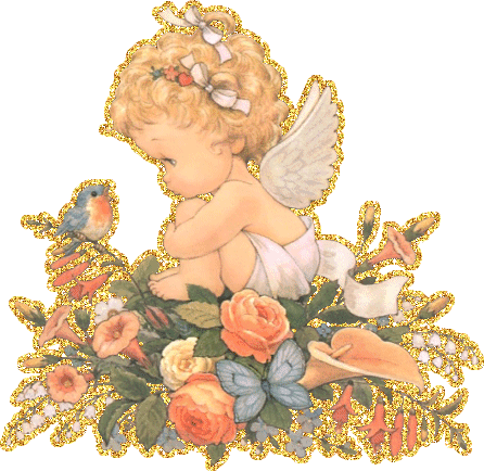 anioły - aniol ptaszek kwiaty23.gif