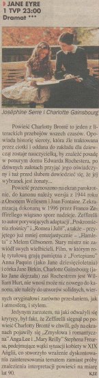J - Jane Eyre 1996, reż. Franco Zefirelli Charlotte Gainsbourg...rt, Fiona Shaw, Samuel West. Gazeta Telewizyjna 8 IX 2000.jpg