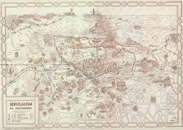 Stare plany miast - greek-convent-press_jerusalem-in-panorama_1961_jerusalem_3000_2135_600.jpg