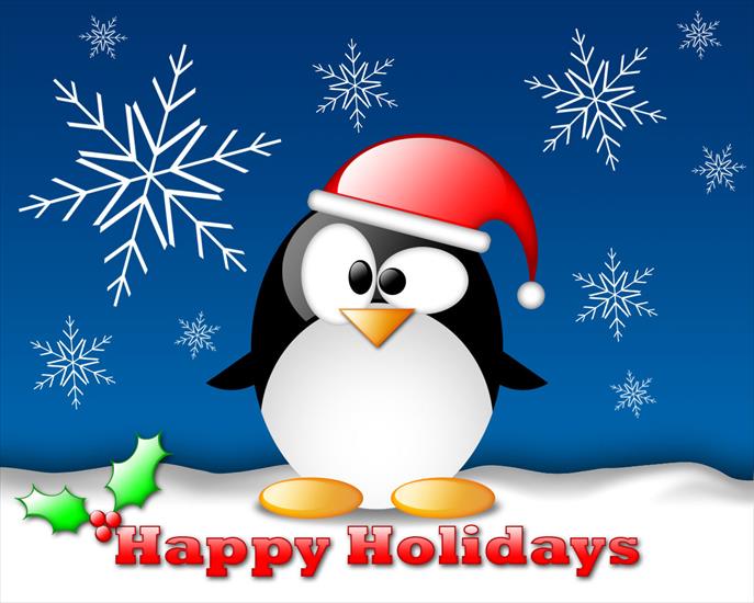 Tapetki świąteczne dla dzieci - Happy-Holidays-Tux-thumb_306x245.jpg