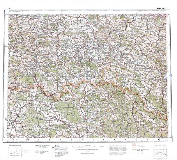 mapa operacyjna Polski 1_300 000 - 85_NOWY_SACZ_1929.jpg