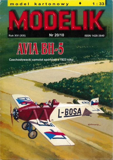 Modelik 2010-20 - Avia BH-5 czechosłowacki samolot sportowy z 1923 roku - 01.jpg