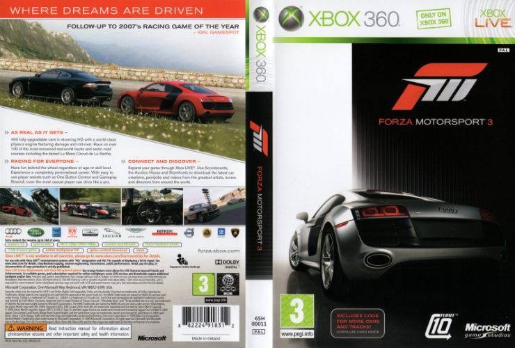 Okladki xbox360 - Forza Motorsport 3 Pal.jpg