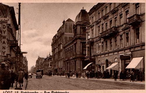 archiwa fotografia miasta polskie Łódź - ul. Piotrkowska 90.JPG