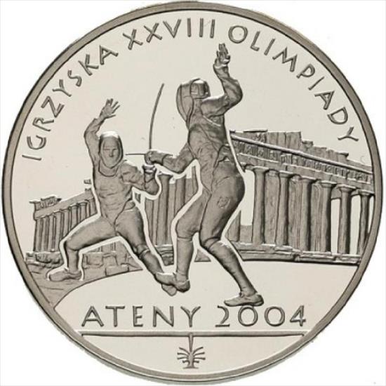 Monety Okolicznościowe 10 i 20 zł Srebrne Ag - 2004 - Igrzyska XXVIII Olimpiady  Ateny 2004 222.JPG