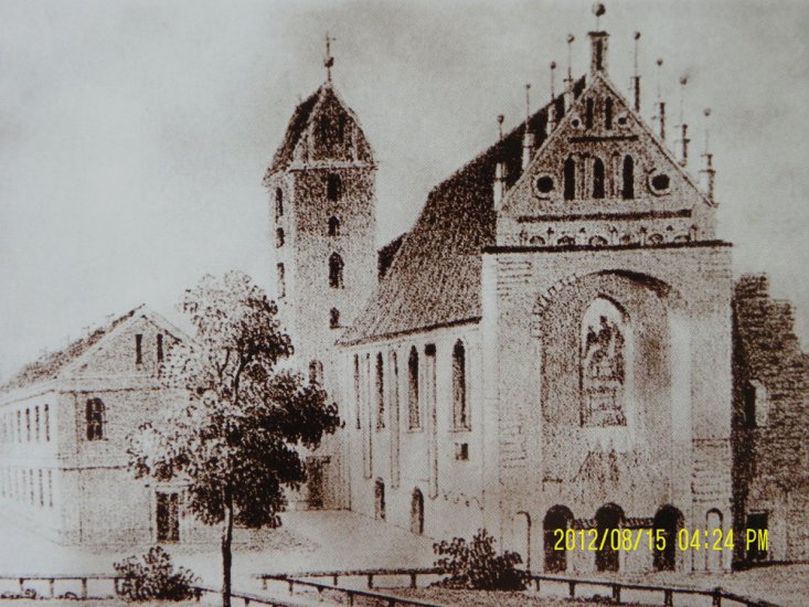 Kościoły w Bydgoszczy - Bydgoszcz , budynki Bernardynów przed przebudową w latach 1864-1866.JPG