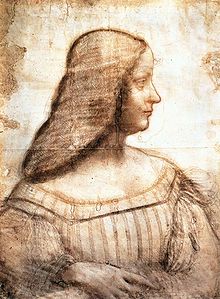 1. 1452 - 1519, Leonardo da Vinci - L. da Vinci, Karton do portretu Izabeli d Este.jpg