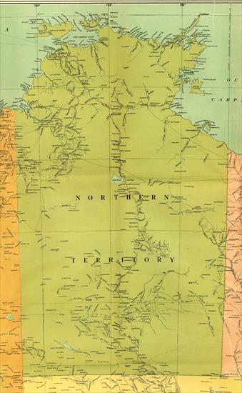 Stare mapy z różnych cześci świata - XIX i XX wiek - australia 1916 northern territory.jpg