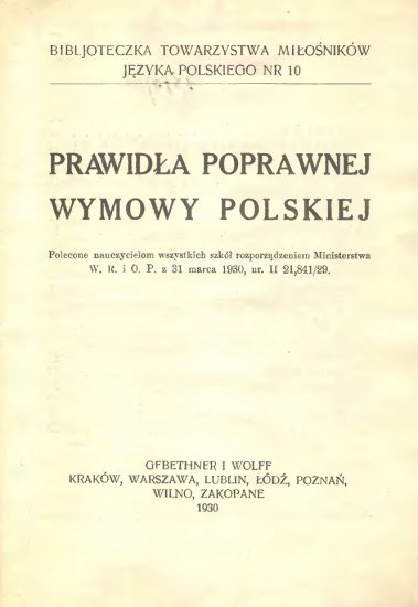  Encyklopedie, słowniki, atlasy - Prawidła poprawnej wymowy polskiej.jpg