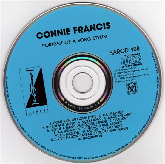 Connie Francis - Portrait Of A Song Stylist 1989 - 04 Connie Francis Portrait Of A Song Stylist CD.jpg